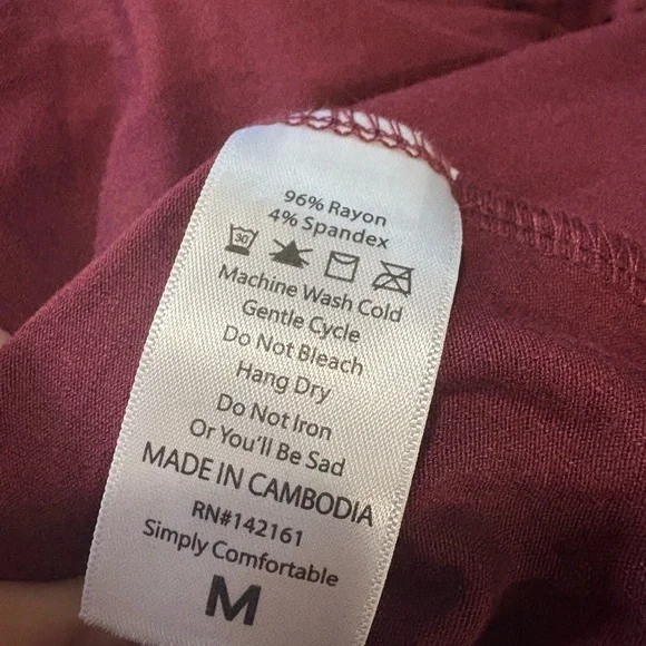 Lularoe Christy med solid wine color new with tag - Picture 2 of 2